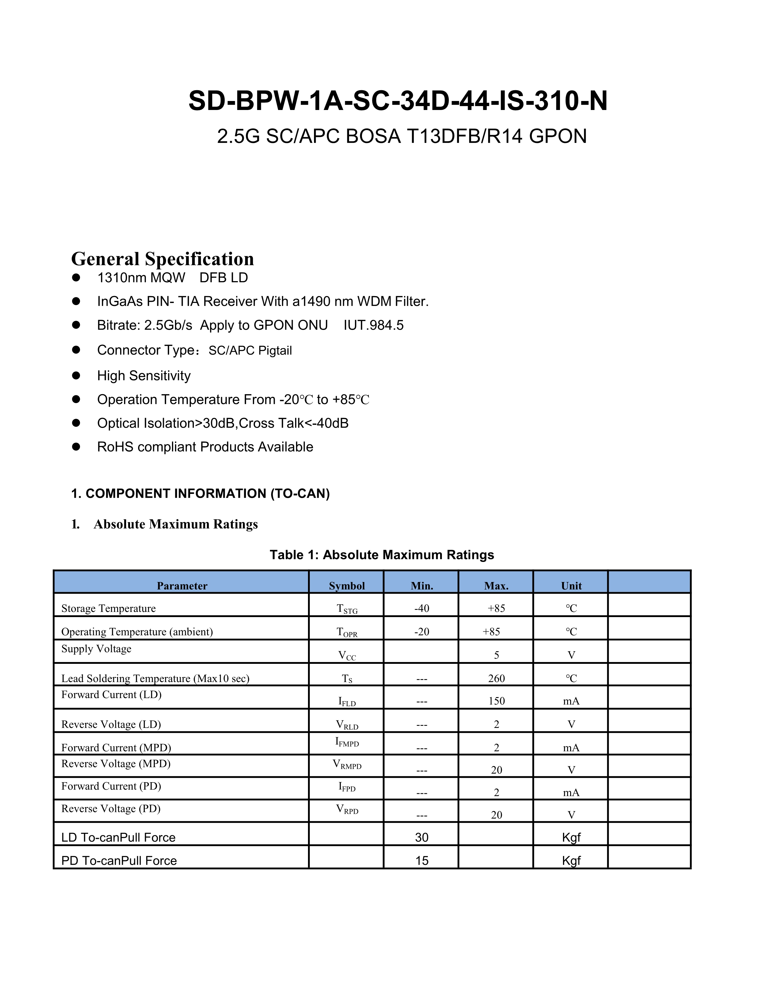 2.5G SC/APC BOSA T13DFB/R14 GPON SD-BPW-1A-SC-34D-44-IS-310-N(圖1) SD-BPW-1A-SC-34D-44-IS-310-N_1.jpg